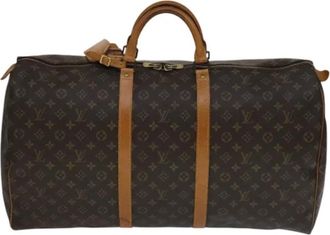 Louis Vuitton Pre-owned Canvas travel-bags - Dames - Vintage Weekendtas - Bruin - ONE Size - Leer - Vintage