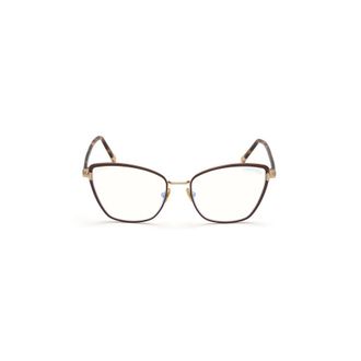 Tom Ford Ladies Brown Square Eyeglass Frames FT5740-B 48