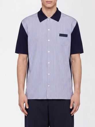 Givenchy Camicia bowling in cotone a righe bicolor con maniche corte