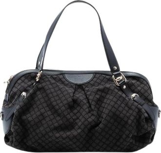 Gucci Pre-owned Handbags, female, Gray, Size: ONE SIZE Pre-owned Vintage Satchel