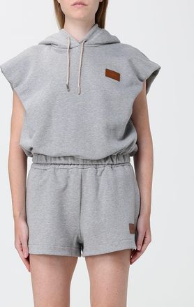 Fendi Felpa relaxed fit in cotone con cappuccio e maniche corte