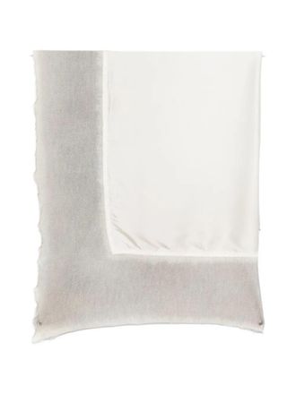 Avant Toi Bicolor Double Foulard Scarf With Destroyed Edges 110X110