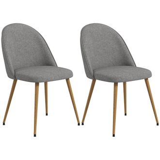 HOMCOM Sillas de comedor 50x52x83 cm gris