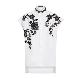 Dolce & Gabbana Shirts, female, White, XS, Lace Detail Shirt
