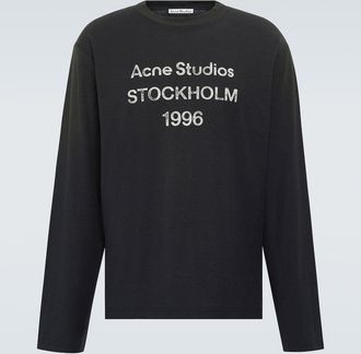Acne Studios Logo distressed jersey T-shirt