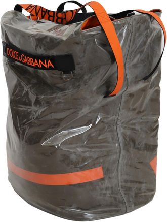 Dolce & Gabbana Cotton Men Large Fabric Green Shopping Tote Mens Bag
