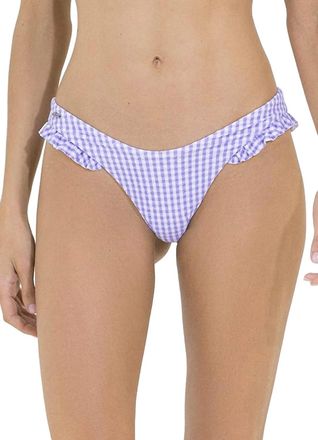 Maaji Seersucker Voyage Bikini Bottom In Purple
