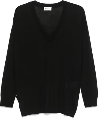 Pullover Donna Scollo A V Maniche Lunghe - Elegante E Casual - Per Autunno Inverno - Taglie Classiche