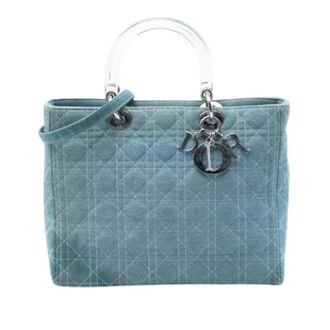 Dior Pre-owned Lady Satchel - Dames - Vintage Handtas - Blauw - ONE Size - Denim - Vintage