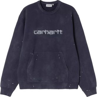 Carhartt Work in Progress Navy Blue Relaxed Sweatshirt