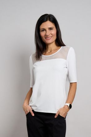 Seidel Moden Rundhalsshirt SEIDEL MODEN, Damen, Gr. 34, wei&szlig;, Jersey, Obermaterial: 94% Viskose, 6% Elasthan, unifarben, normal h&uuml;ftbedeckend, Rundhals, Shirts Run