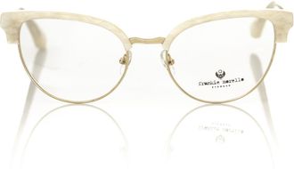 Frankie Morello White Metallic Fibre Glasses Womens Frame