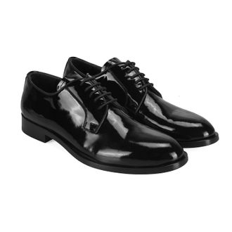 Desa Man Slip-Ons - Patent Leather Upper, Leather Lining, Slip-On, Flat Heel, Breathable | Black - 40