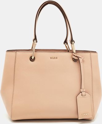 DKNY Dkny Beige Leather Tote Bag
