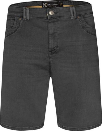 KAM Shorts Knitted Denim Pockets Casual Summer Mens Plus Size 2XL-8XL KBS Pepe (UK, Waist, 48, Plus, Regular, Charcoal)