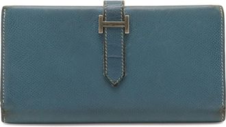 Herm&egrave;s Bearn Colvert Epsom Leather Long Wallet (Tri-Fold) (Pre-Owned)