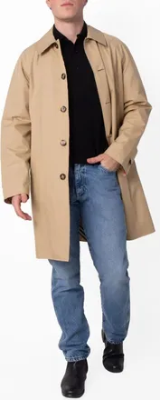 Burberry Check Reversible Gabardine Car Coat, Brand Size 52 ( US Size 42 )