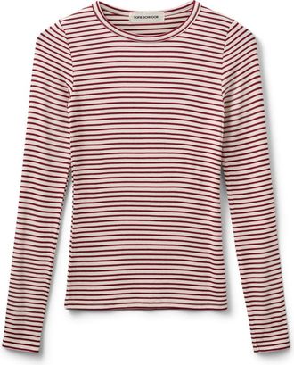 Sofie Schnoor Tops, Dames, Rood, L, Katoen, Paxsw T-Shirt Lange Mouw