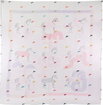 Hermès Foulard Carré 80 Muslin Garde Robe Pop 2010 - Bianco