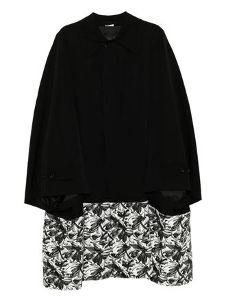 Comme Des Gar&ccedil;ons panelled coat - men - Wool/Certified Cotton/Cupro - M - Black