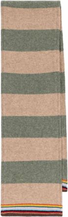 Paul Smith Womens Block Stripe Scarf In Tan Mix