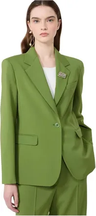 Max Mara Jassen, Dames, Groen, XL, Lamina Blazer