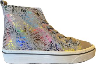 Gabor Womens High Top Sneaker In Multi/desert/panna