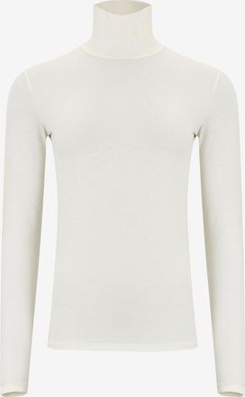 Max Mara Jersey-Langarm-Top mit Stehkragen Multie