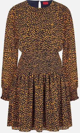 HUGO BOSS Womens Kolinis-1 Printed Dress - Orange - Size: 10