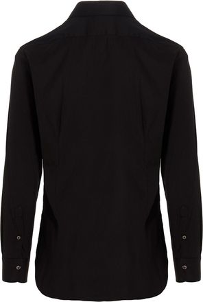 Barba Cotton Poplin Shirt - Black