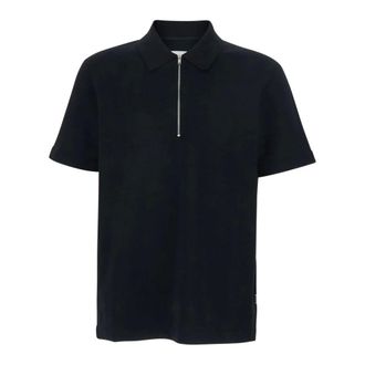 Jil Sander Cotton Piqu&eacute; Polo Shirt - male - Jil Sander - Polo Shirts - Black - L - Tops