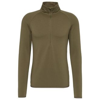 Stoic MerinoSoft245 TuleboSt. II Half Zip Merinounterw&auml;sche f&uuml;r Herren | oliv