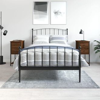 vidaXL Comodini 2 pz Rovere Marrone 32x42x70 cm in Legno Multistrato - Vidaxl