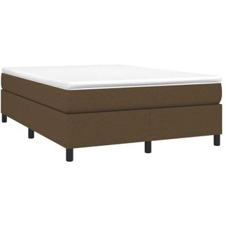 vidaXL Cama Sin Colch&oacute;n Tela Marr&oacute;n Oscuro 140x190 Cm Vidaxl