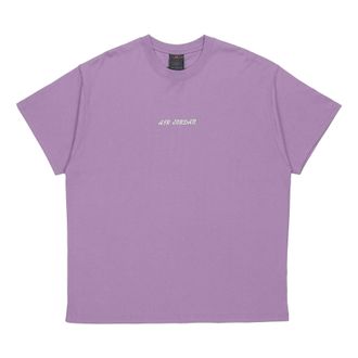 Air Jordan Large Logo Sports Round Neck Short Sleeve Gray Purple DQ4960-574