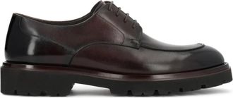 Kazar Bruine derby schoenen met profielzool - Heren - Nette schoenen - Bruin - 45 EU - Leer - Schoenen