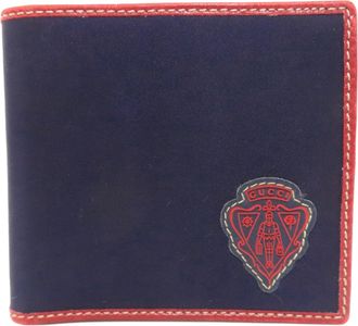 Gucci Navy Nylon Wallet (Bi-Fold) (Pre-Owned)