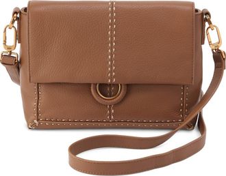 Hobo Austin Flap Leather Crossbody Bag in Timber Brown at Nordstrom