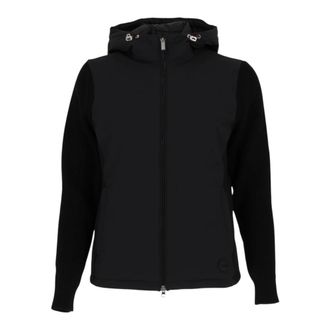 Colmar Jassen, Dames, Zwart, L, Polyester, Zwarte Damesjas met Gebreide Mouwen