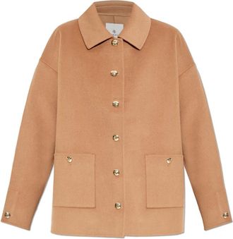 Anine Bing Luca Jacket - Dames - Zomerjassen - Bruin - S - Wol - Jassen