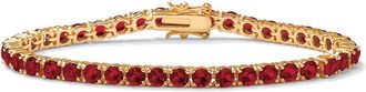 Palm Beach Jewelry Birthstone Tennis Bracelet in Gold-Plated