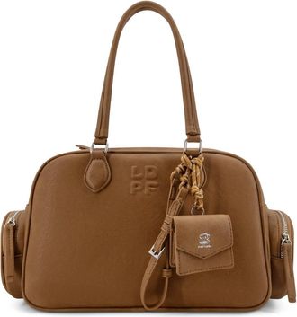 Like Dreams Womens Check In Utility Tote Bag In Brown
