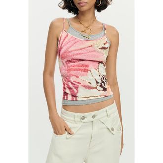 Desigual Floral Print Layered Camisole in Multi at Nordstrom, Size X-Large