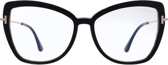 Tom Ford Blue Light Block Butterfly Ladies Eyeglasses FT5882-B 005 55