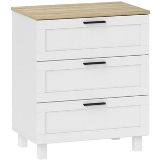 HOMCOM C&oacute;moda 60x38x71 cm blanco