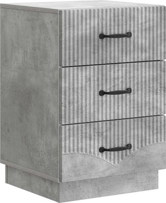vidaXL Armario De Noche Con Caj&oacute;n Gris Hormig&oacute;n 43 X 41 X 63,5 Cm Vidaxl
