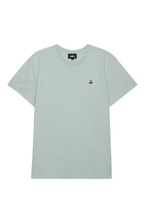 Dalix Womens Lil Cherry Lightweight Everyday Tee in Seafoam at Nordstrom, Size Xx-Large