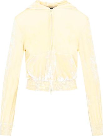 Balenciaga Cr&egrave;me Fitted Zip-Up Hoodie - Dames - Vesten met rits - Beige - XS - Hoodies & sweatvesten