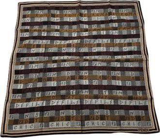 Fendi Pre-owned Scarves, female, Multicolor, Size: ONE SIZE Pre-owned Silk Scarf