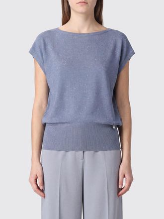 Herno Maglia slim fit in viscosa a maniche corte con bordi a costine